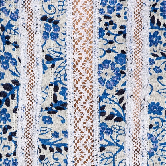 Veronica Beard Sol Floral Ruffle High Neck Blouse - Picture 6 of 9